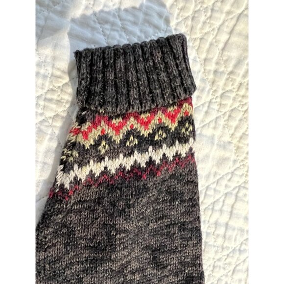 Tiara Cardigan Womens Large Gray Fair Isle Moose Full Zip Sweater Vintage - Picture 5 of 12